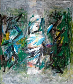 Abstraction - Painting, 21st Century, Abstract, Acrylic, Green, Brushstrokes