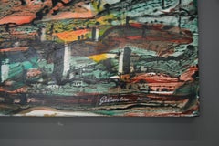 Hills and Valleys - Abstract, Landscape, 21st Century, Painting, Acrylic, Blue