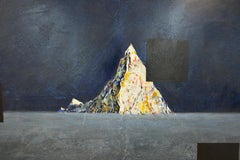 Monumental Shadows - Painting, 21st Century, Blue, Landscape, Iceberg, Acrylic
