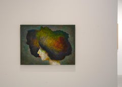 Sorceress - painting, portrait, acrylic, canvas, multicoloured, Georgian, woman