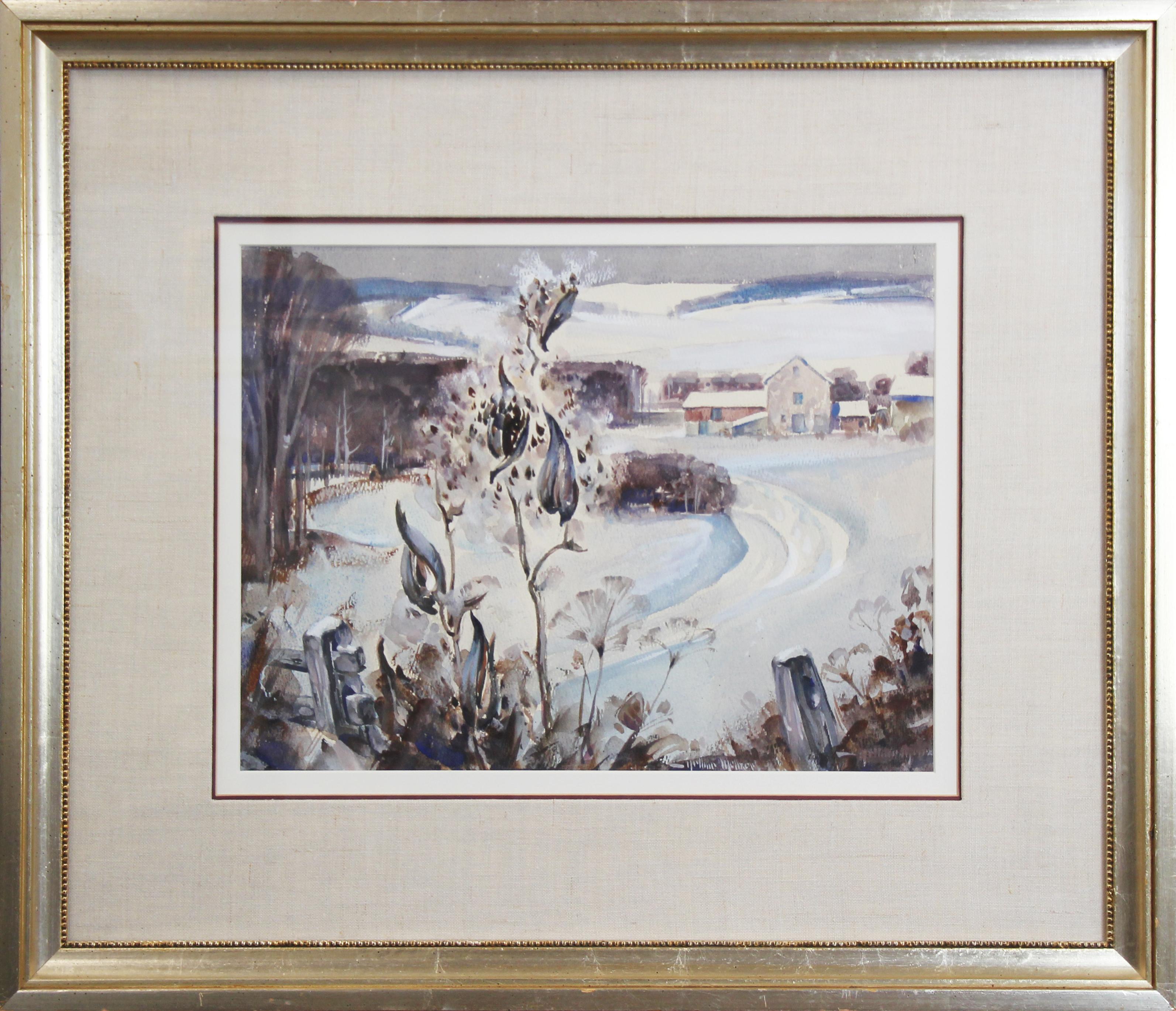 Aesclepius in Foreground, Winter Landscape by Pennsylvania Impressionist - Art by Arthur Meltzer