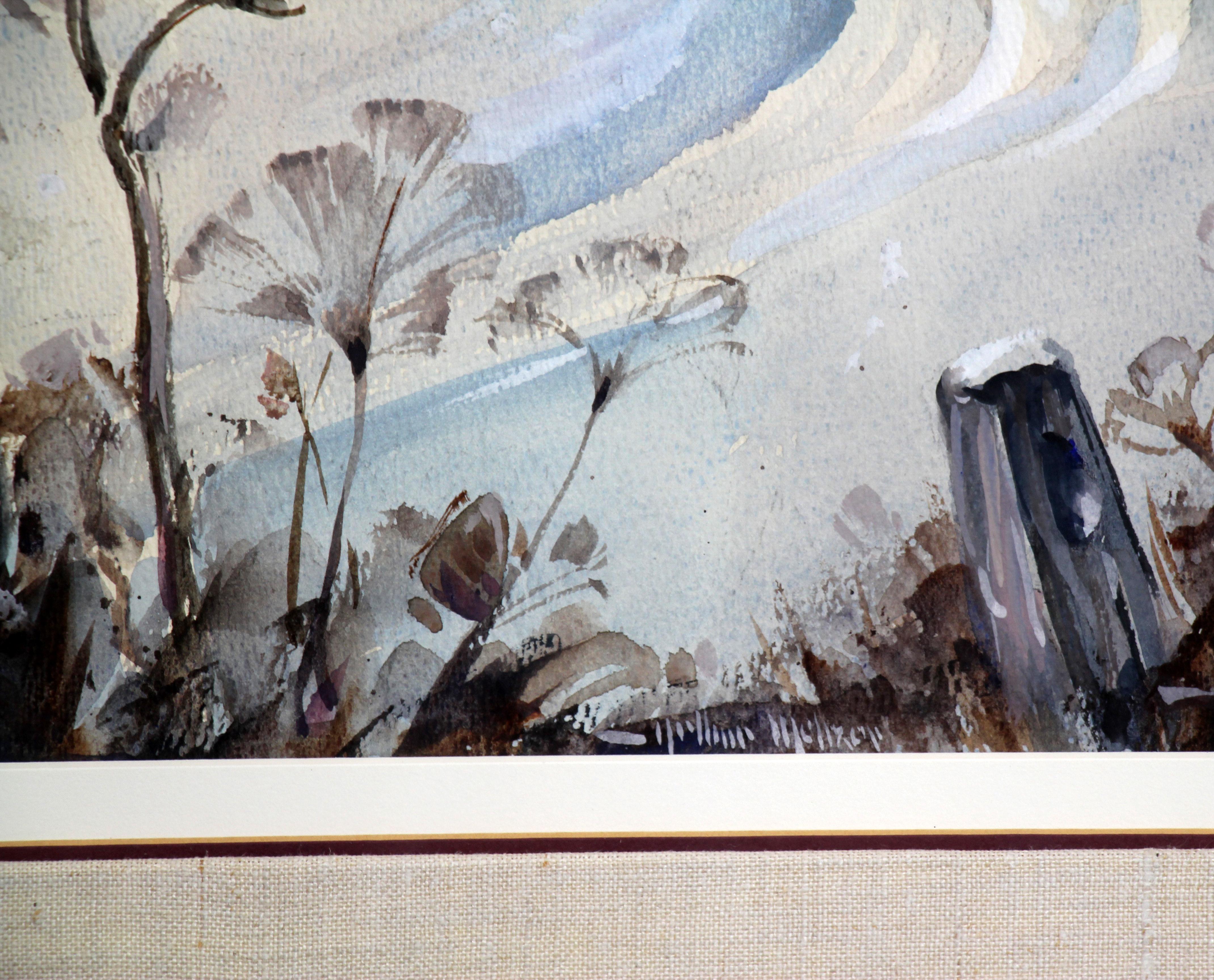 Aesclepius en primer plano, paisaje invernal del Impresionista de Pensilvania - Art impresionista estadounidense de Arthur Meltzer