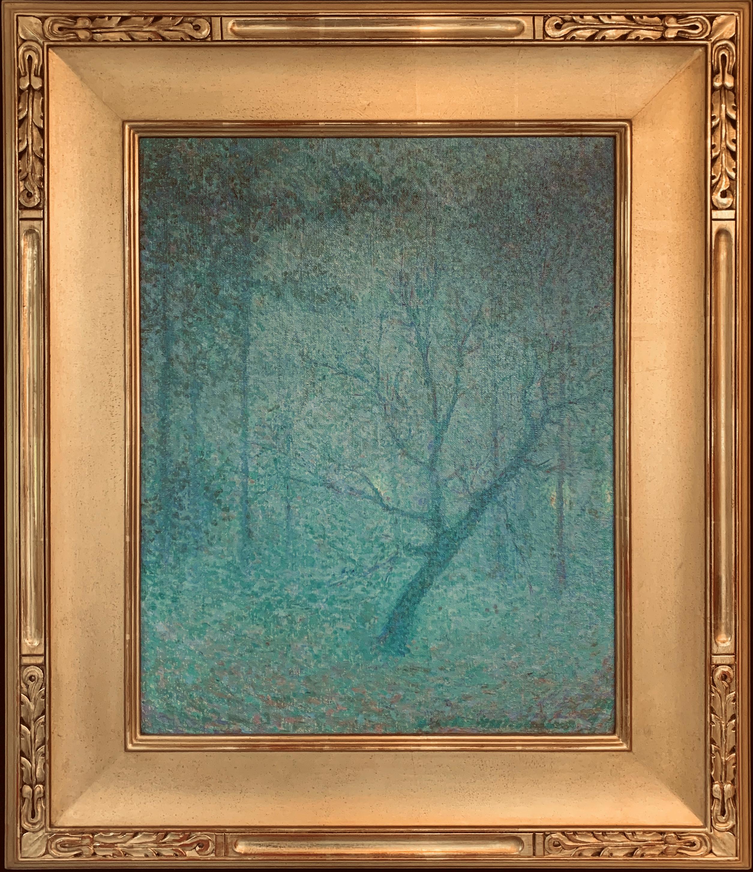 Wharton Esherick  Landscape Painting - Twilight, American Impressionist Landscape, 1920's, Oil on Canvas, Framed