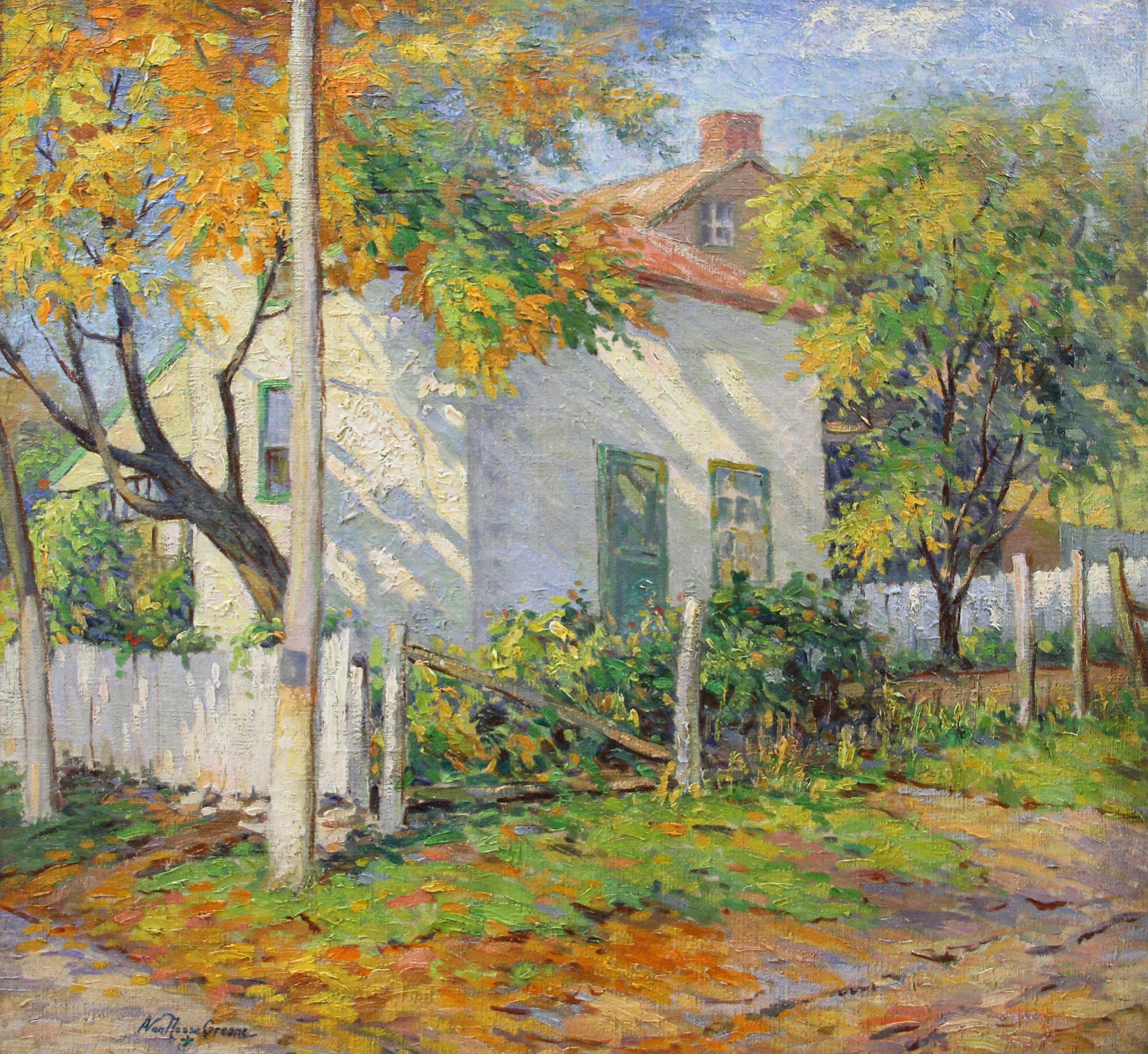 Sunlight and Shadow, White House, American Impressionist Landscape - Painting by Albert Van Nesse Greene