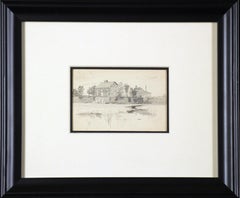 Two Landscapes, American Impressionist, Double Sided Drawings on Paper, 1899