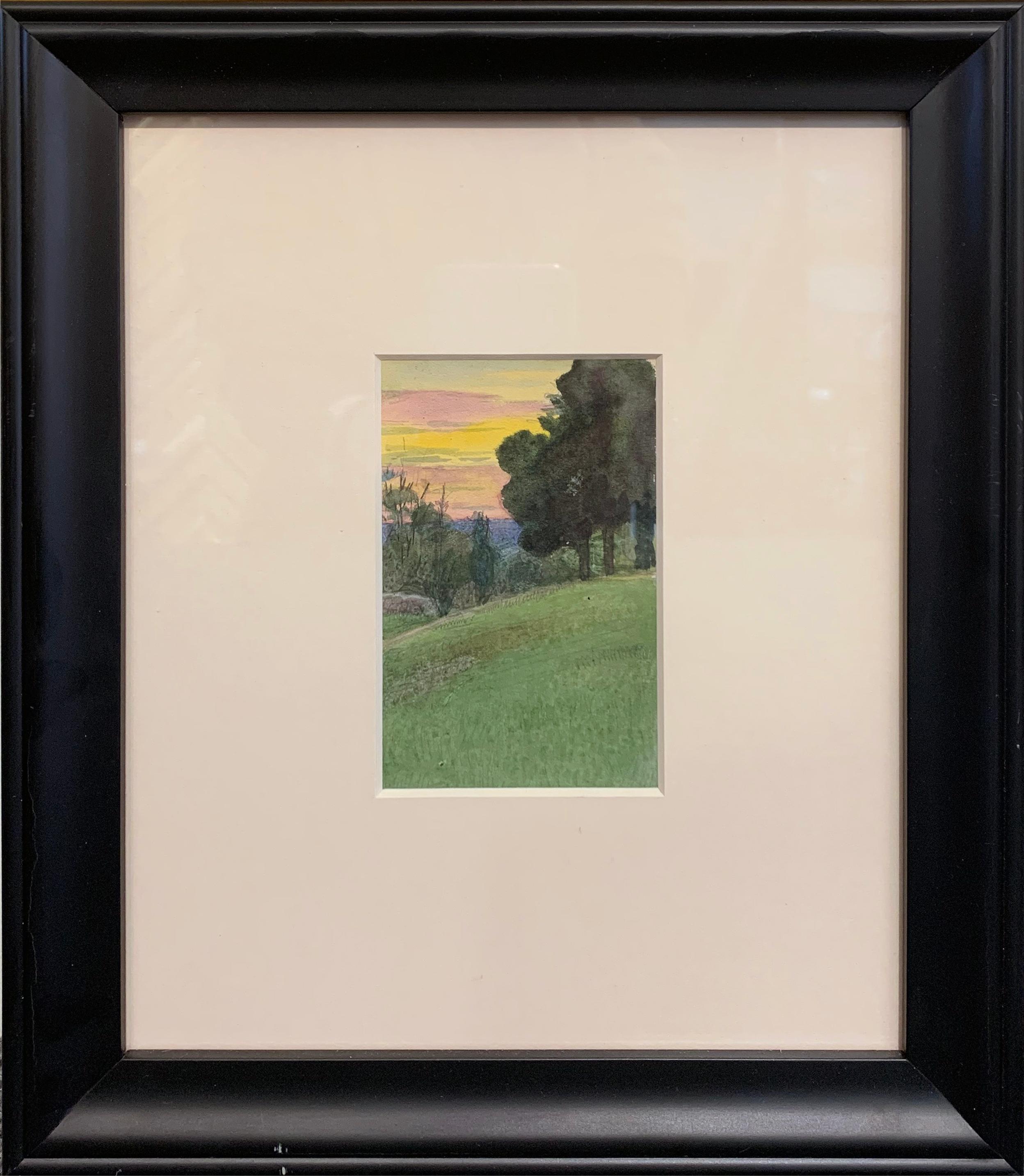 Henry Bayley Snell Landscape Art - Landscapes, American Impressionist, Double Sided Color Drawings on Paper, 1899