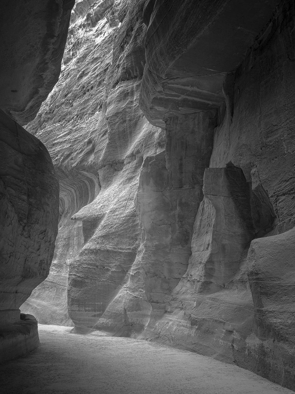 Hengki KOENTJORO. Petra Passage 01 - Petra, Jordan. b&w photograph