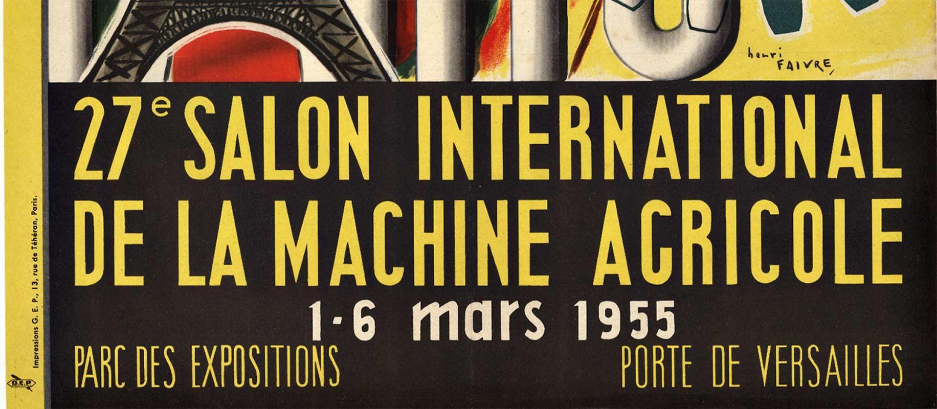 Paris 27th Salon International original vintage poster  - Print by Henri Faivre