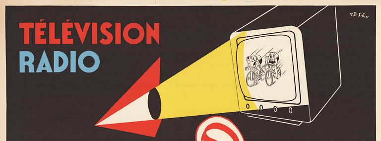 Original Clarville Television and Radio horizontal vintage poster - Print by R. B. Sibio