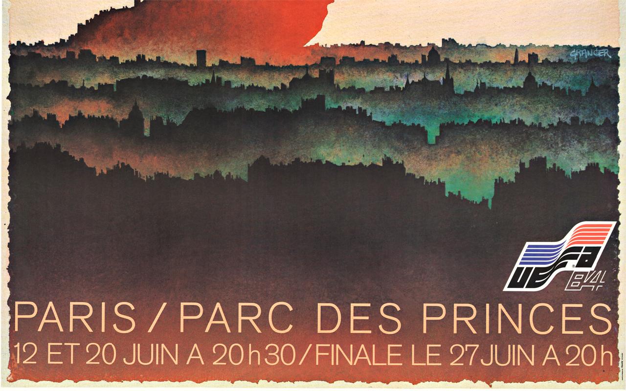 Euro 84 Paris original World Cup French vintage poster - Print by Michel Granger