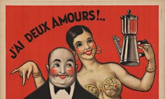 Auto - Thermos original French antique vintage poster