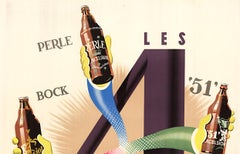 Bieres Excelsior original vintage beer antique poster