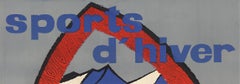 Sports d' Hiver cartel antiguo original de esquí de época