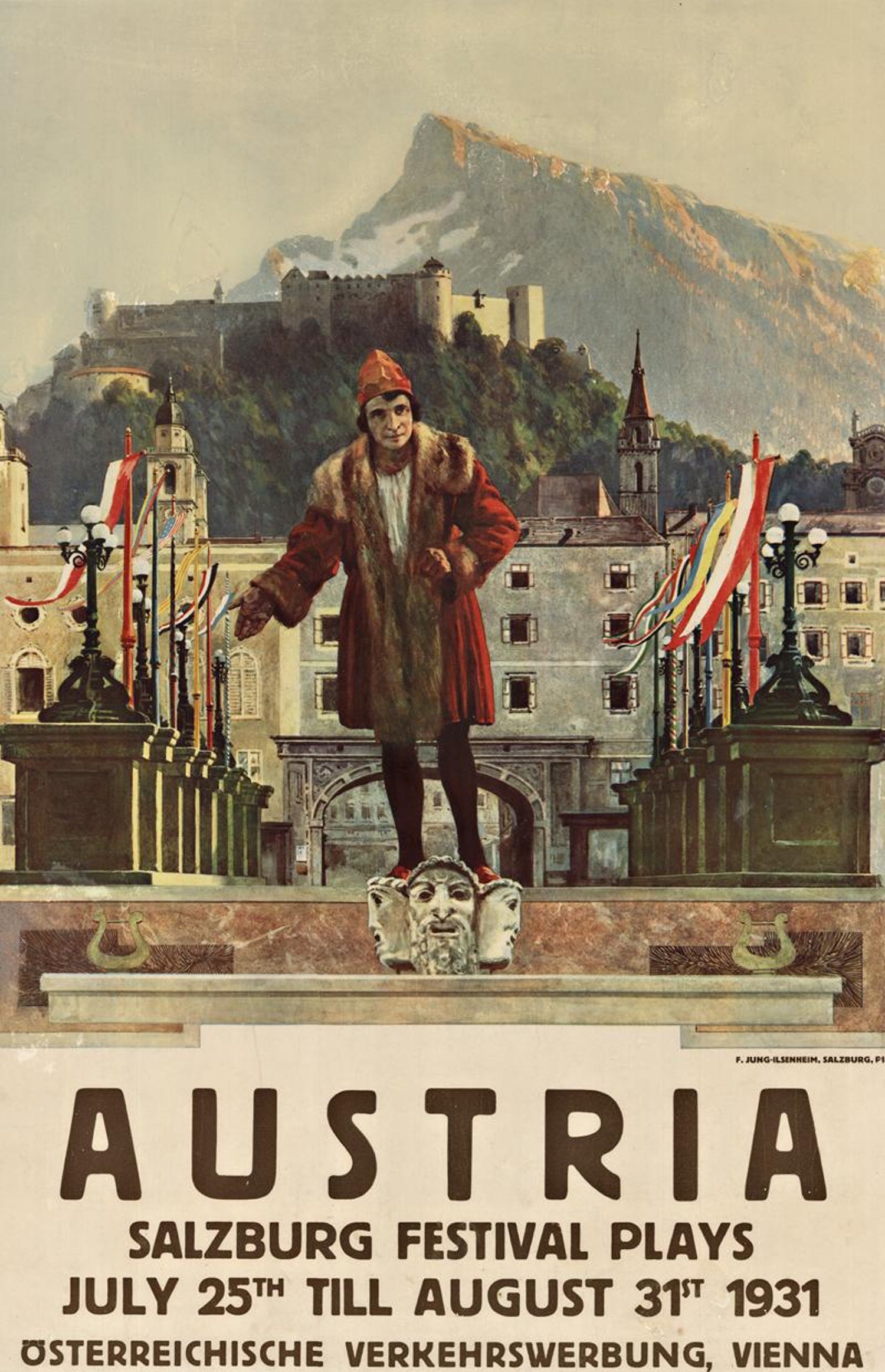 Franz Jung-Ilsenheim - Austria Salzburg Festival original vintage poster  For Sale at 1stDibs
