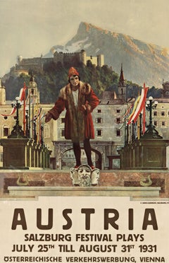 Austria Salzburg Festival original vintage poster