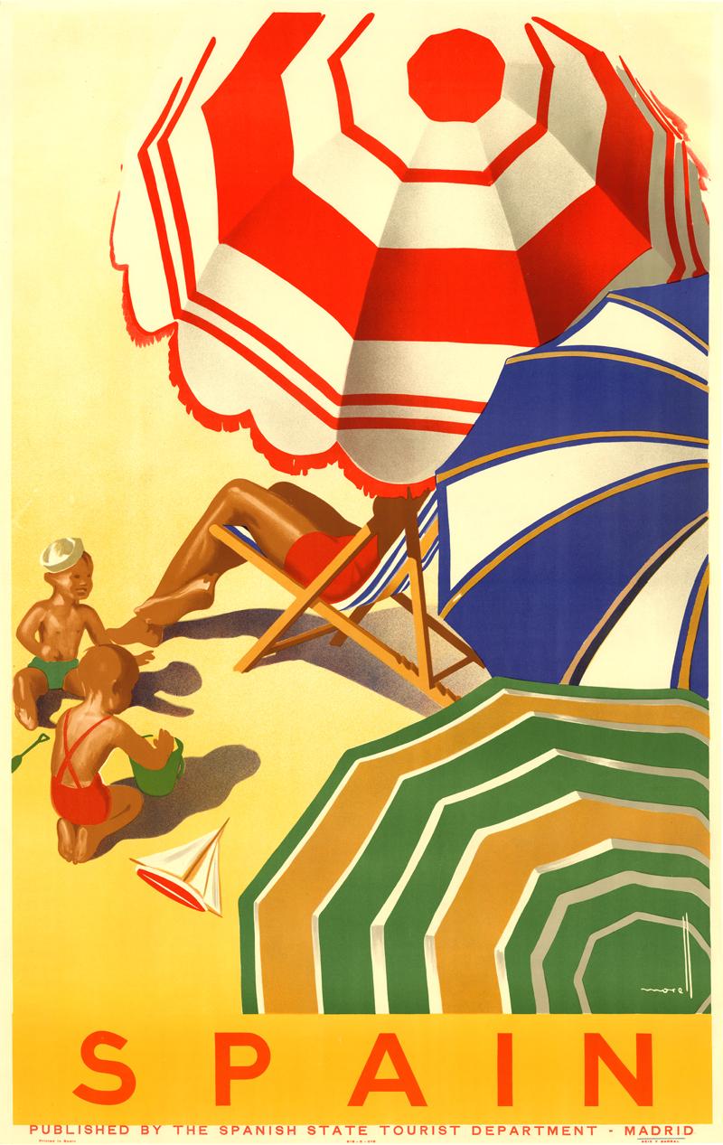 Jose Morell Print - Original vintage travel poster to Spain, English version