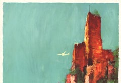 Germania di SAS, Scandinavian Airlines System Manifesto di viaggio originale d'epoca