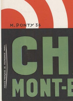 Original Chamonix Mont-Blanc vintage travel poster