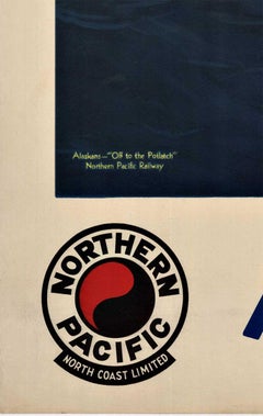 Alaska Northern Pacific North Coast Limited original vintage travel poster