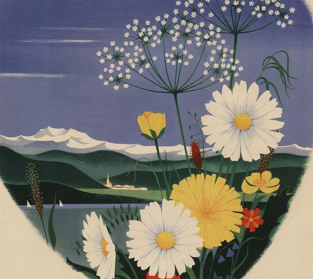 Poster di viaggio originale d'epoca per visitare l'Austria (Autriche) - Print di Hanns Wagula
