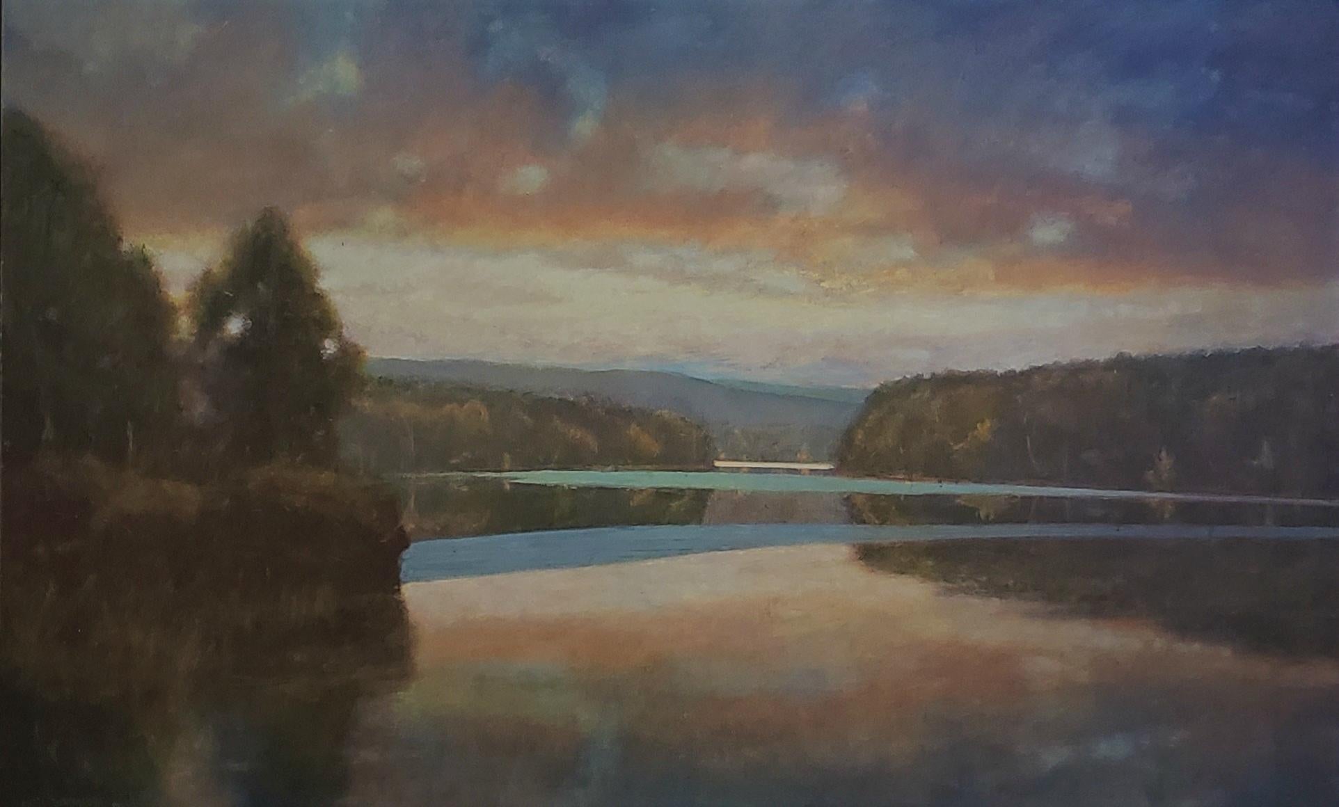 Chris Burkholder Landscape Painting - Spring Lake, American Luminism, Texas&Louisiana Landscapes, ethereal landscapes