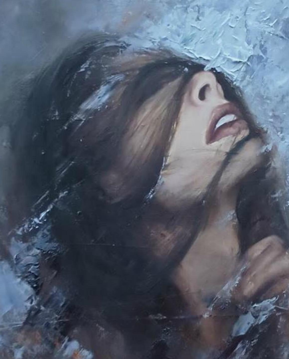 Precipitate, Portrait and Figurative artist, Realism, Classical, Florence Academy  - Painting by Anton Zhou