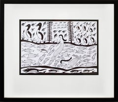 Paraguayan Ink Drawings from the Chaco #15 Paper Indigenous Jorge Calrema