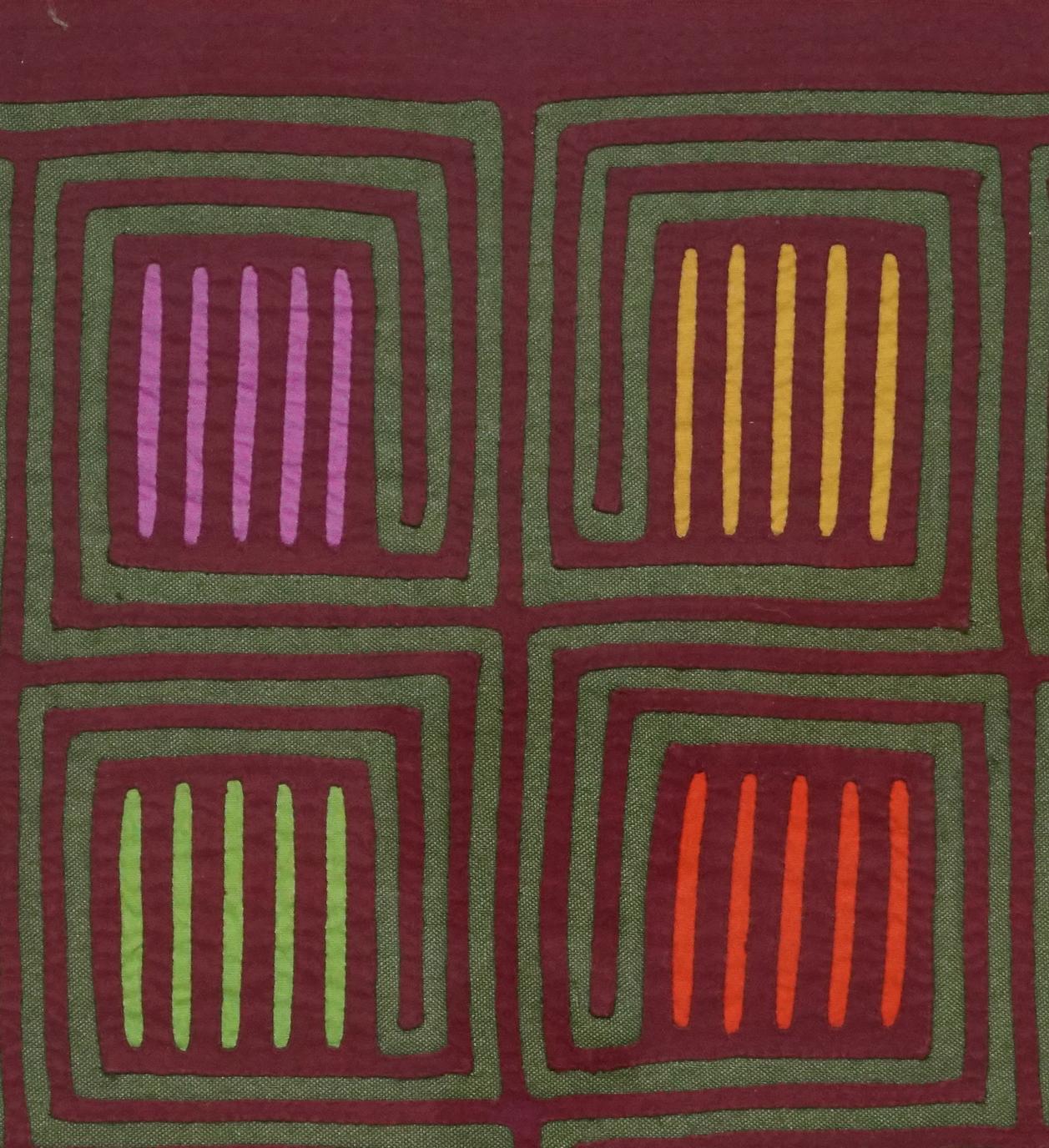 SAN BLAS ISLANDS PANAMA MOLA Tissu multi-couches fait à la main cadre personnalisé artisanal 3
