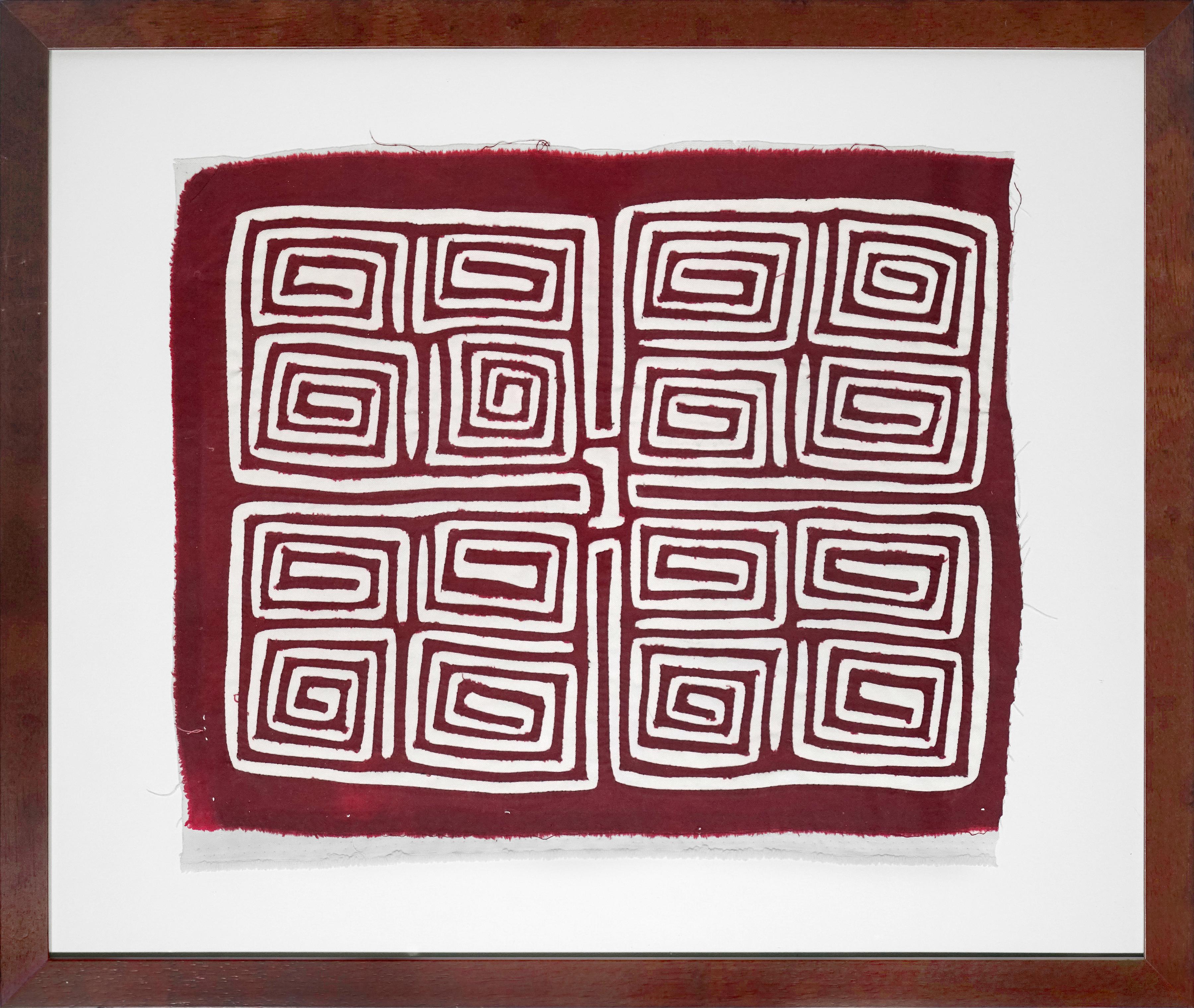 San Blas Molas, Multi-Layered Fabric, Handmade, Panama, Custom Frame, - Art by Unknown