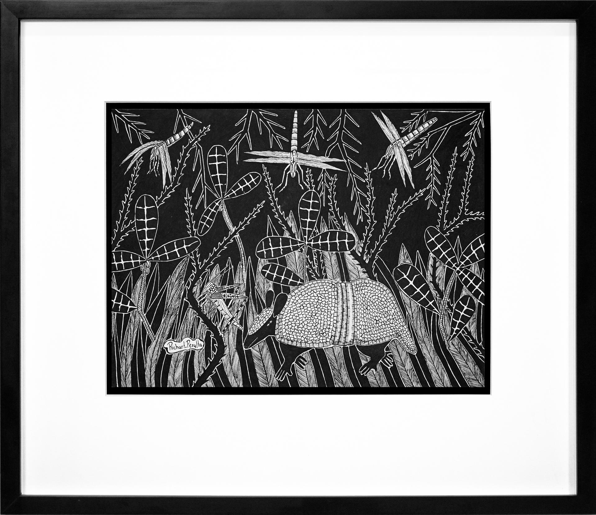 Richart Peralta Animal Art - Paraguayan Ink Drawings from the Chaco #2, Paper, Indigenous Artists, Rare