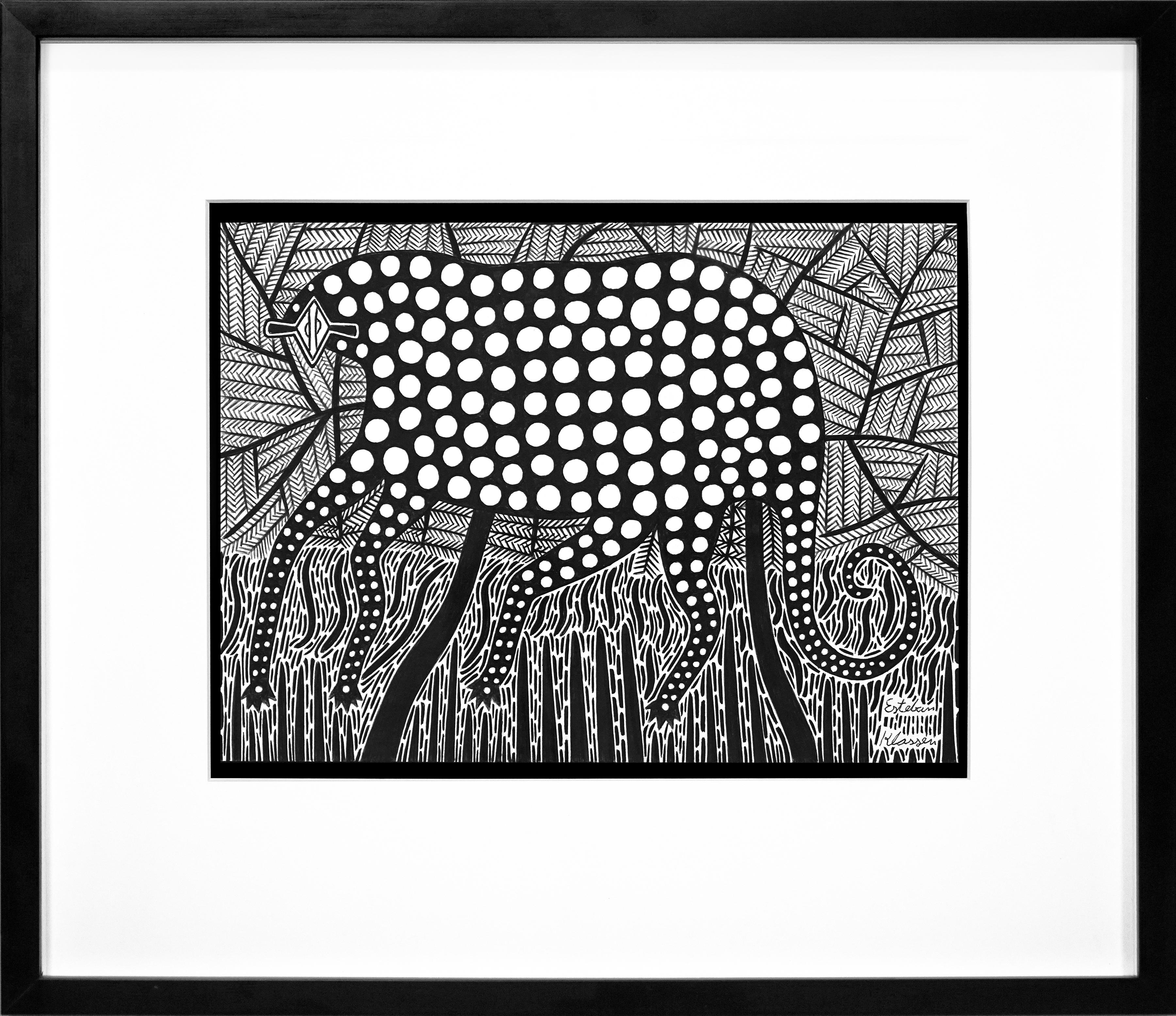 Dibujos en tinta paraguaya del Chaco nº 9,  Papel, Artistas indígenas, Raros 2