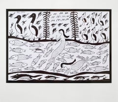 Paraguayan Ink Drawings from the Chaco #15 Paper Indigenous Jorge Calrema