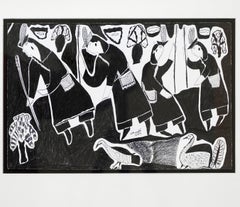 Paraguayan Ink Drawings from the Chaco #16 Paper Indigenous Osvaldo Pitoe