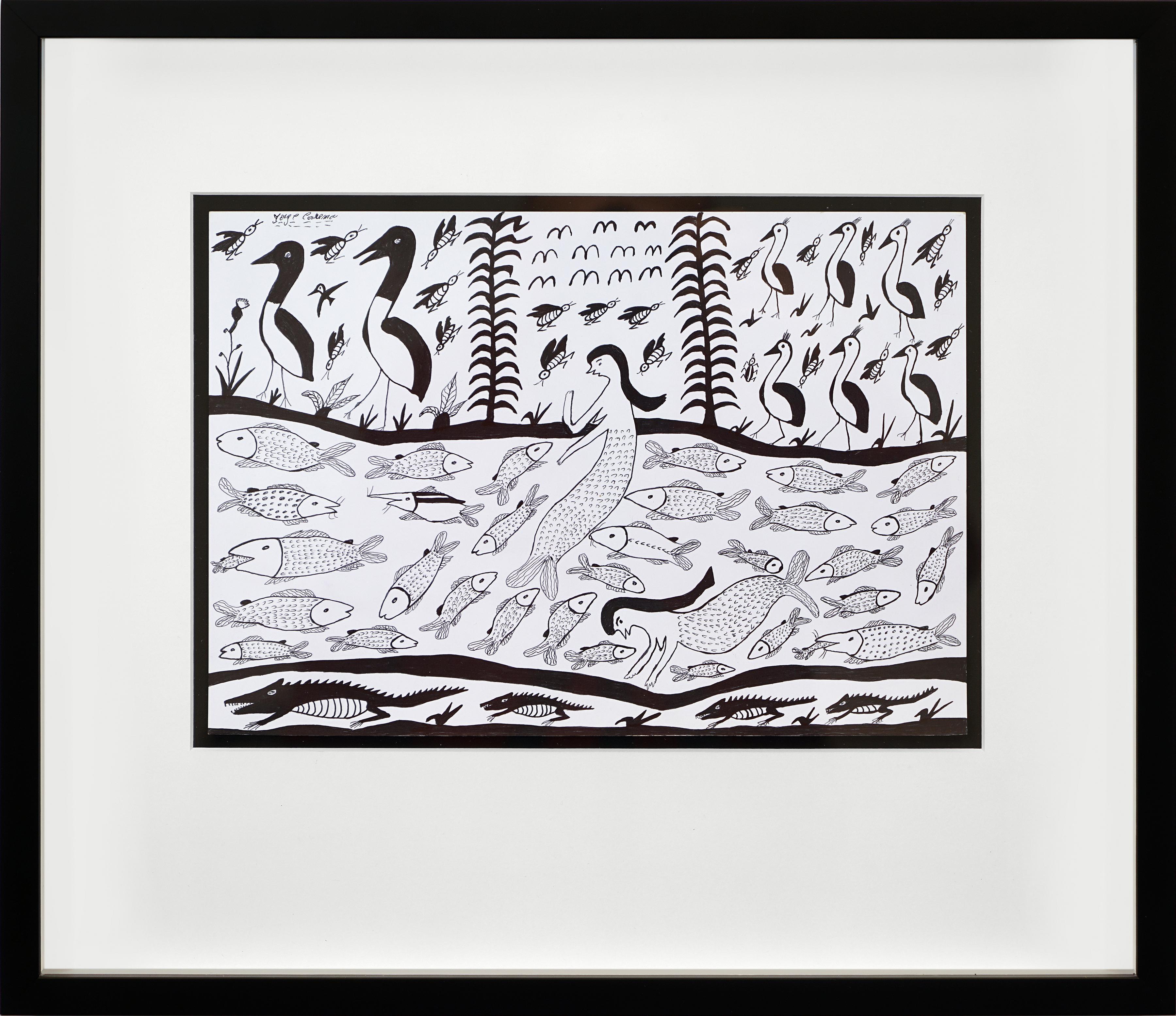 Dessins d'encre du Chaco #20 indigène Sebastian Alvarez en vente 6