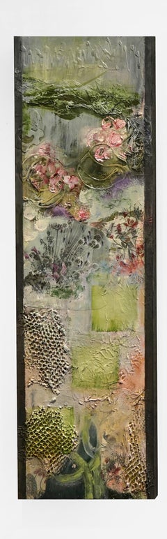 The Four Seasons, mixed media painting, in the style of Abstract Expressionism