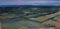 Dormant , Abstract oil  Landscape , Drone Photography , Rural Painting 