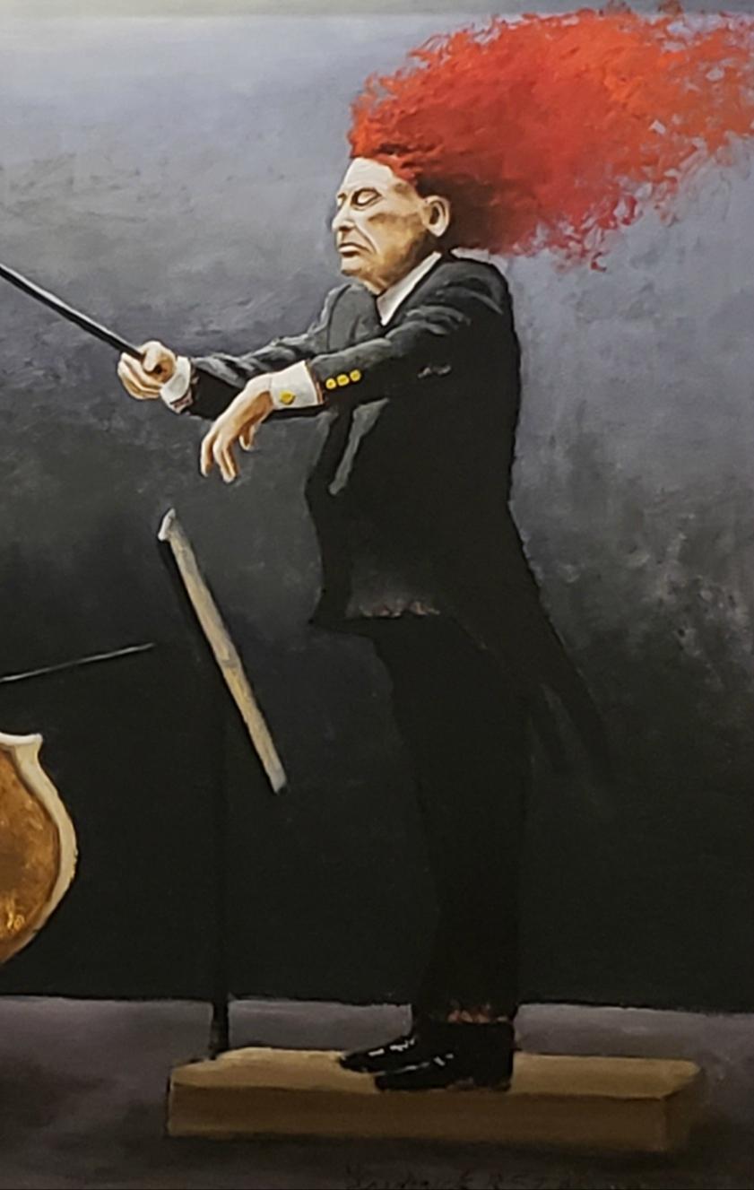  The Orchestra , Tonalism, , Utah artist, figurative art - Painting by Fredrick Stephens