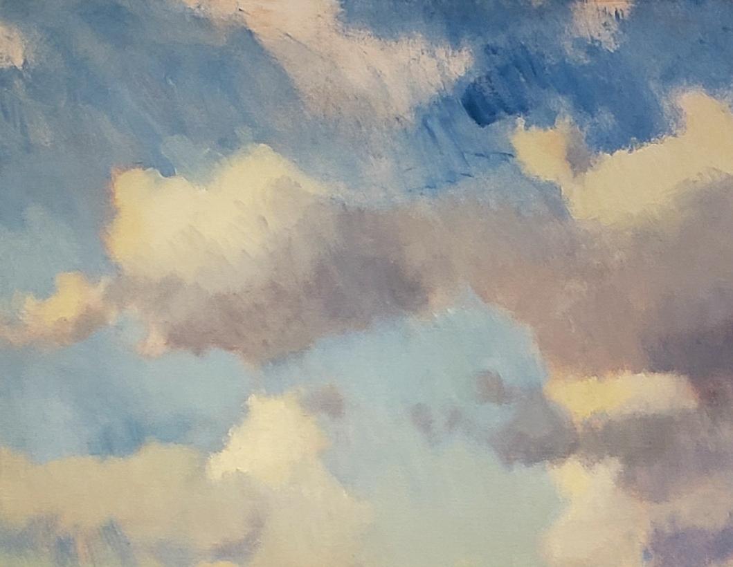 Sky , Texas landscape oil painting, Contemporary Impressionistic style - Painting by Steve Parker