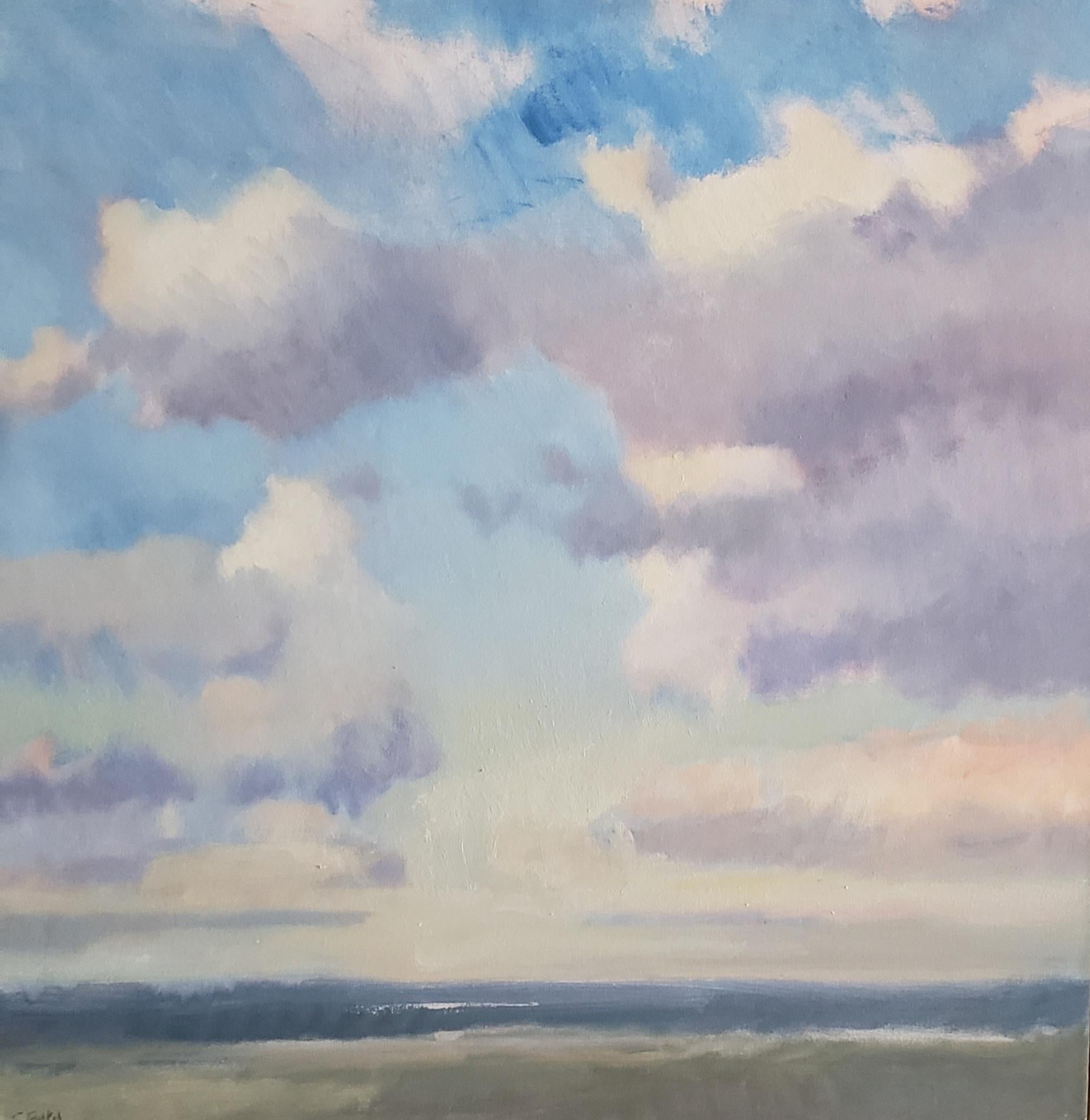  Sky ,Texas landscape oil painting, Contemporary Impressionistic style