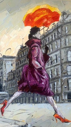 Coco in Paris II. Impressionism Style, Cuban artist.European setting