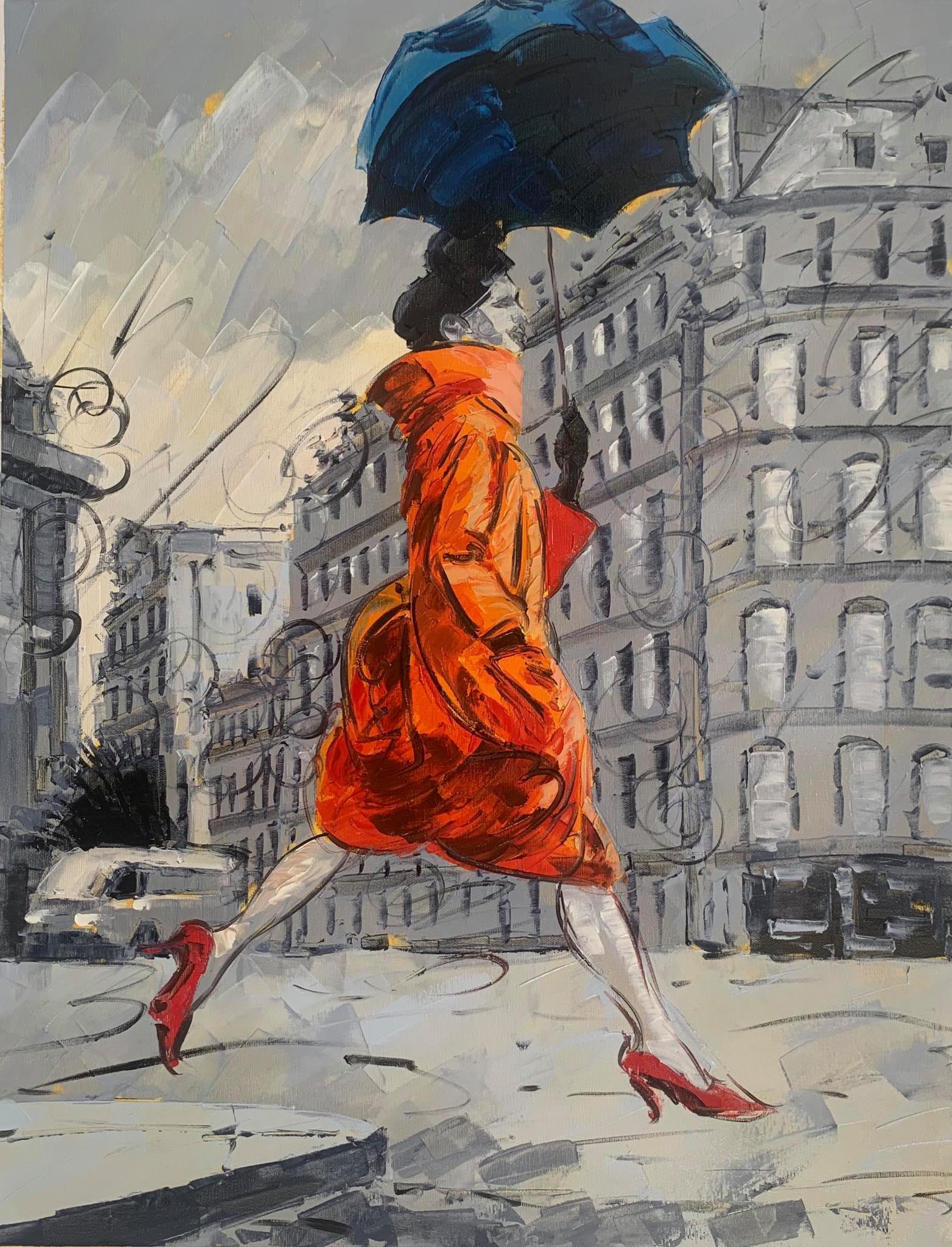 Coco in Paris III. Impressionism Style, Cuban artist.European setting 2