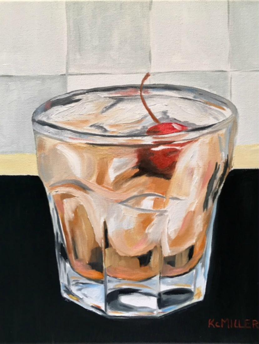 Cocktails  Series of 8 different paintings, soft pop art, Realism  - American Realist Painting by Ken Miller