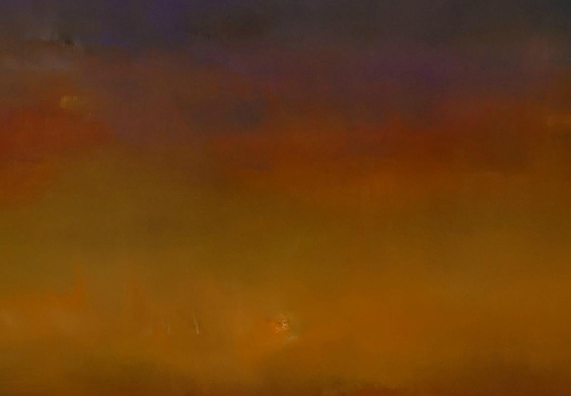 Lindy Schillaci Abstract Painting - Dusk, abstract, Texas artist, mix of colors