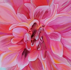 Dahlia, floral painting, Realism, Texas artist, Still-life