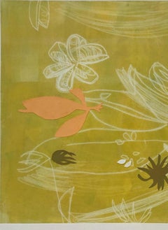 Swirling , Texas  Artist Monotype  in the style of Abstract  Figurative Art