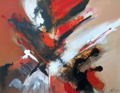 Controversy II, oil painting , Abstract style, Cuban Artist, Emerging Artist