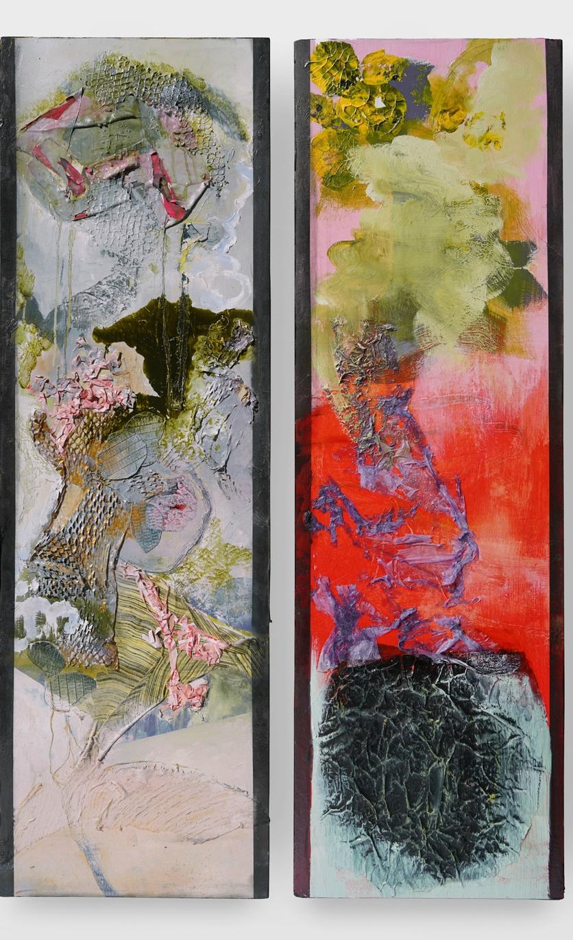 The Four Seasons-Seasons of Change , mixed media , Abstract Expressionism - Painting by Joan Bohn