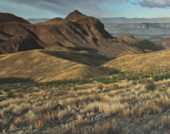 Vista , landscape oil painting, in the  Realism style, Texas artist, Realist art