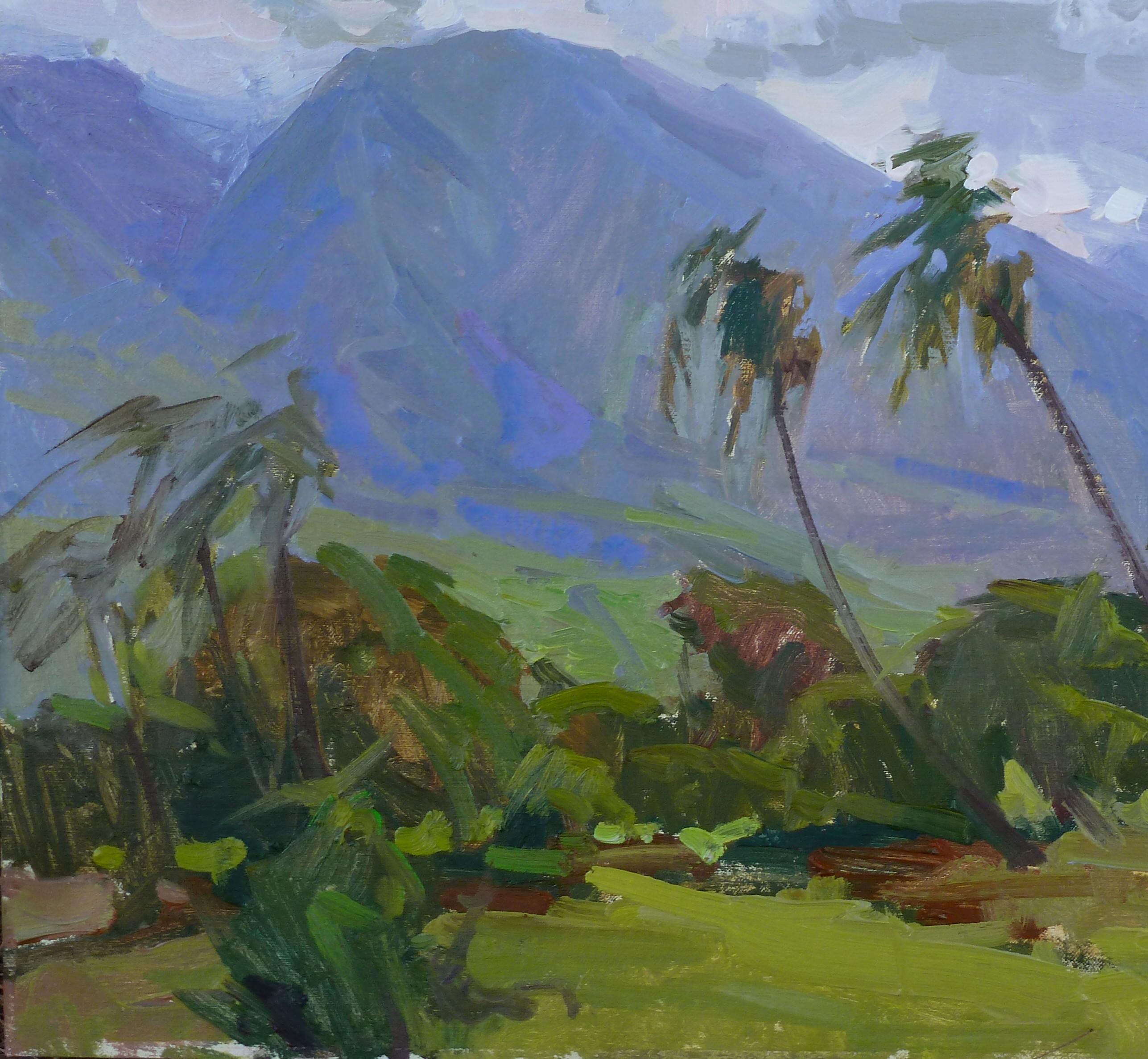 Twins, American Impressionism, Hawaii, Oil Painters of America, Landscape - Painting by Lori Putnam