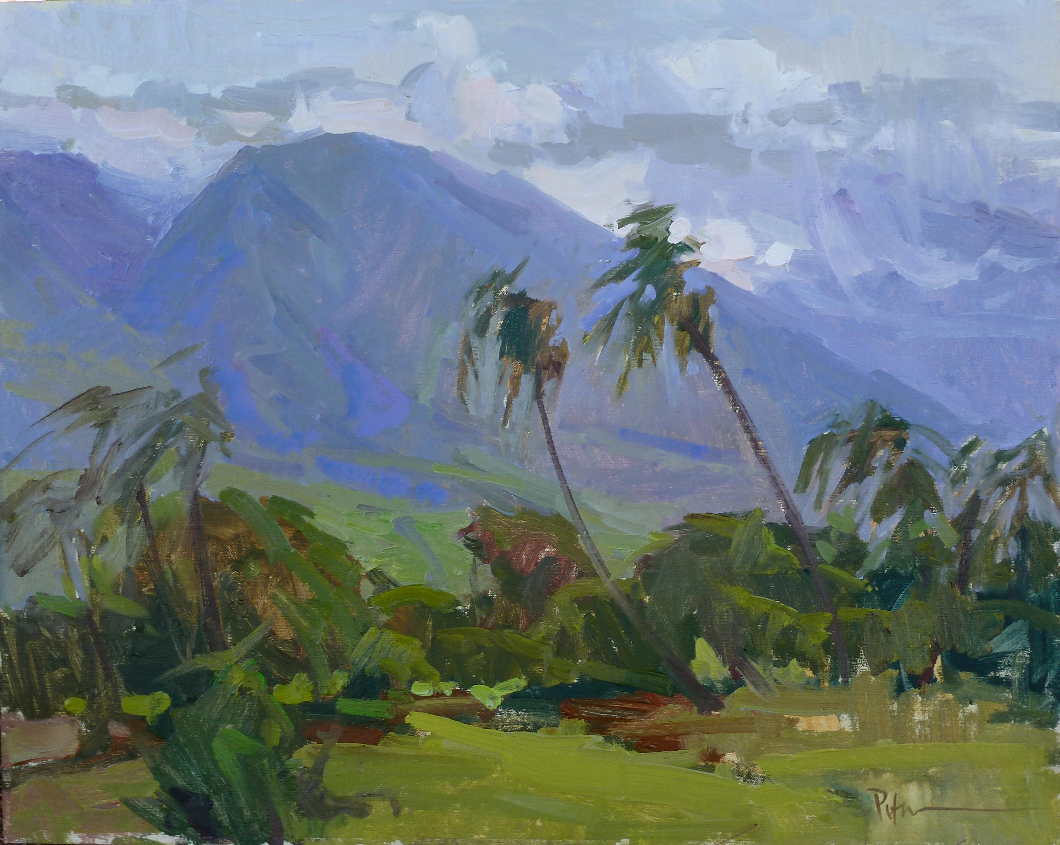 The Impressionist painting Island Living  by Lori Putnam was painted plein aire  in Hawaii.  

Lori Putnam statement: :As a Contemporary American Impressionist, what interests me is rarely any specific subject unto itself. Instead I see color
